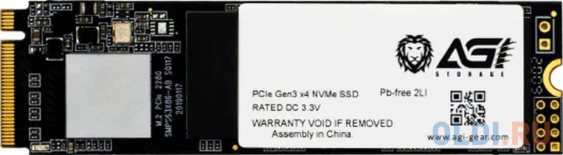 Твердотельный накопитель SSD M.2 256 Gb AGI AI198 Read 2100Mb/s Write 1700Mb/s 3D NAND TLC AGI256G16AI198