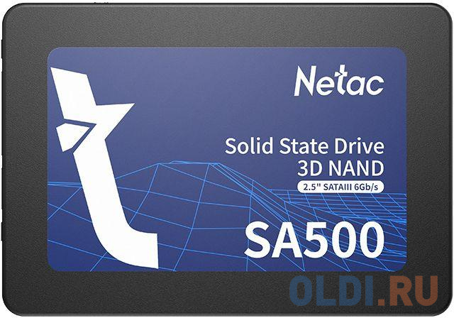 Накопитель SSD Netac SATA III 120Gb NT01SA500-120-S3X SA500 2.5"