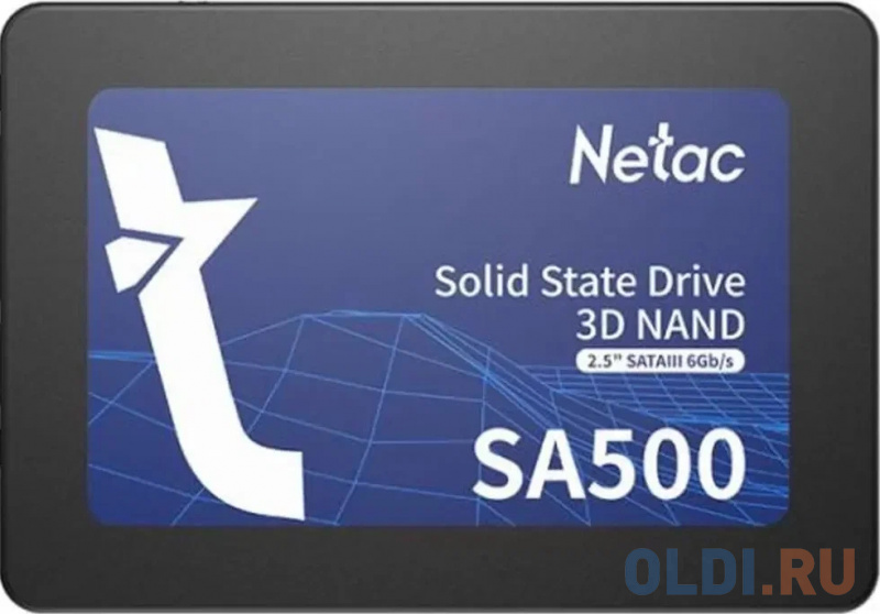 Netac SSD SA500 480GB 2.5 SATAIII 3D NAND, R/W up to 520/450MB/s, TBW 240TB, 3y wty