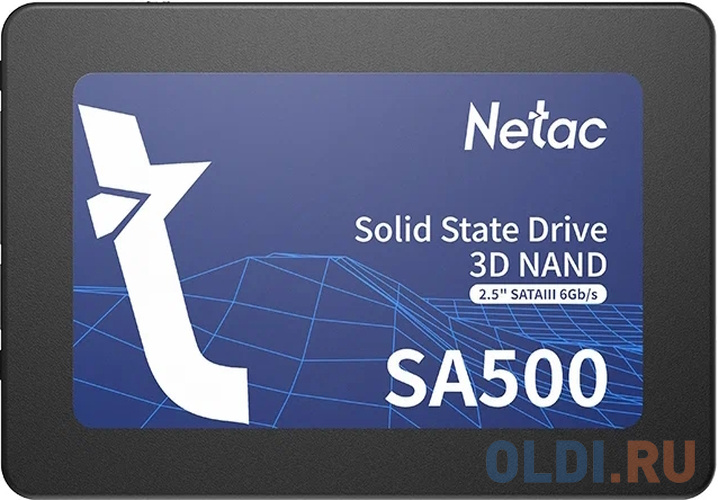 Netac SSD SA500 960GB 2.5 SATAIII 3D NAND, R/W up to 530/475MB/s, TBW 480TB, 3y wty