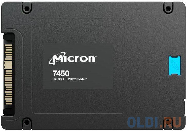 Micron SSD 7450 PRO, 7680GB, U.3(2.5" 15mm), NVMe, PCIe 4.0 x4, 3D TLC, R/W 6800/5600MB/s, IOPs 1 000 000/215 000, TBW 14000, DWPD 1 (12 мес.)