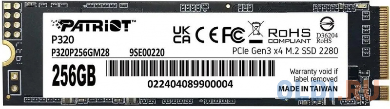 SSD накопитель Patriot P320P256GM28 256 Gb PCI-E 3.0 x4