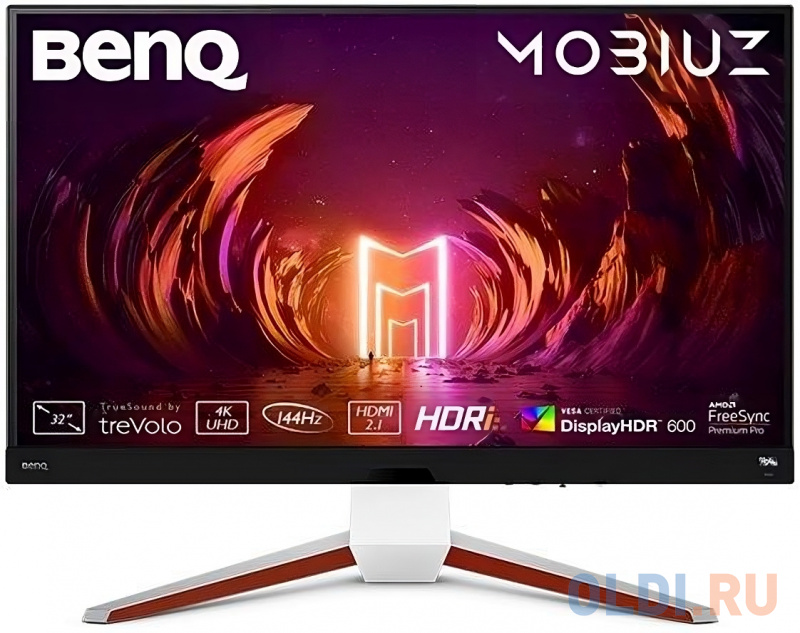 Монитор Benq 32" Mobiuz EX3210U черный IPS LED 1ms 16:9 HDMI M/M матовая HAS Piv 300cd 178гр/178гр 3840x2160 144Hz FreeSync DP 4K USB 10.35кг