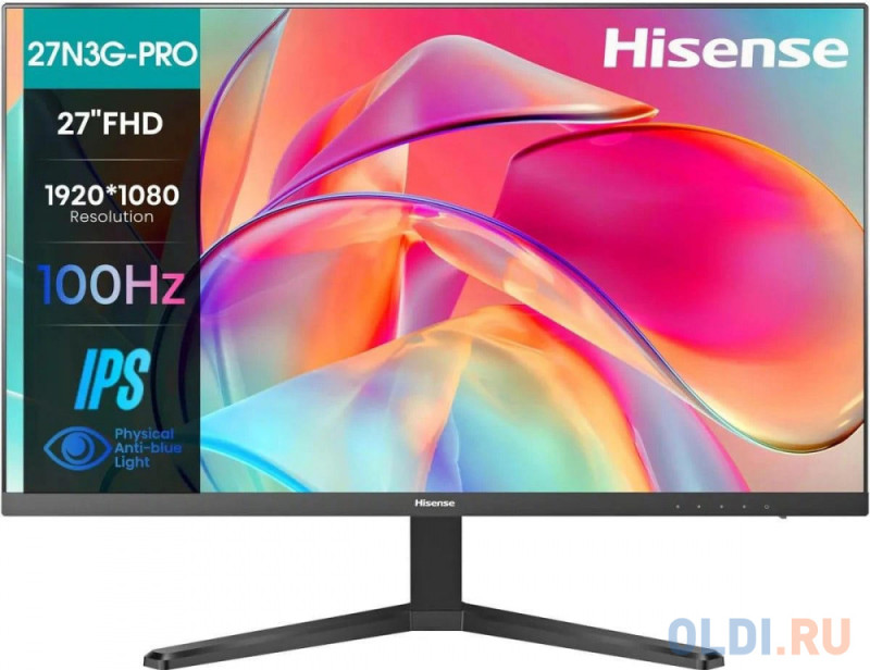 Монитор Hisense 27" 27N3G-PRO черный IPS LED 5ms 16:9 HDMI 250cd 178гр/178гр 1920x1080 100Hz VGA FHD