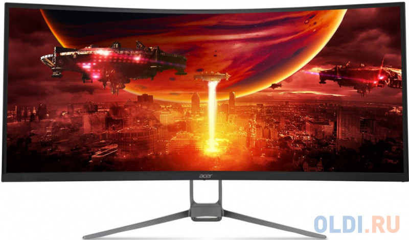 Монитор/ ACER ED343CURJ0bmiippx 34'', Curved 1000R Black, 21:9, VA, 3440x1440, 1 / 4ms, 300cd, 120Hz, 2xHDMI(2.0) + 2xDP(1.2)  + SPK + Audio