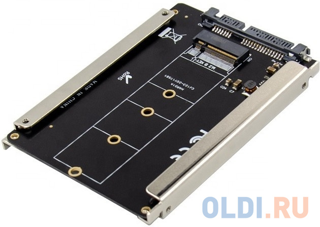 ORIENT C295S, Переходник NGFF (M.2) B-key SSD - SATA 2.5", тип 2230/2242/2260/2280, для подключения SSD M.2 SATA в отсек HDD 2.5" (30916)