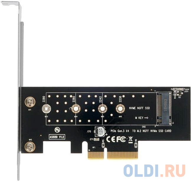 AgeStar AS-MC01 Переходник-конвертер  для M.2 NGFF SSD в PCIe 3.0