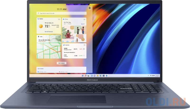 Ноутбук ASUS VivoBook 17 M1702QA-AU081 17.3" 1920x1080 AMD Ryzen 5-5600H SSD 512 Gb 16Gb Bluetooth 5.0 WiFi (802.11 b/g/n/ac/ax) AMD Radeon Graph