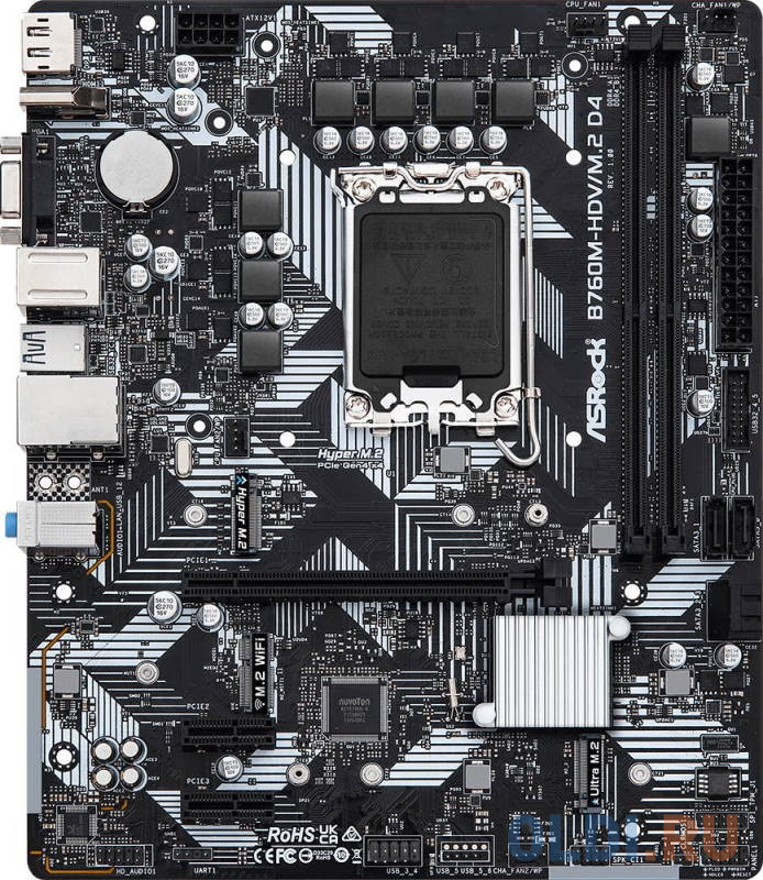 Материнская плата ASRock B760M-HDV/M.2 D4 90-MXBL40-A0UAYZ