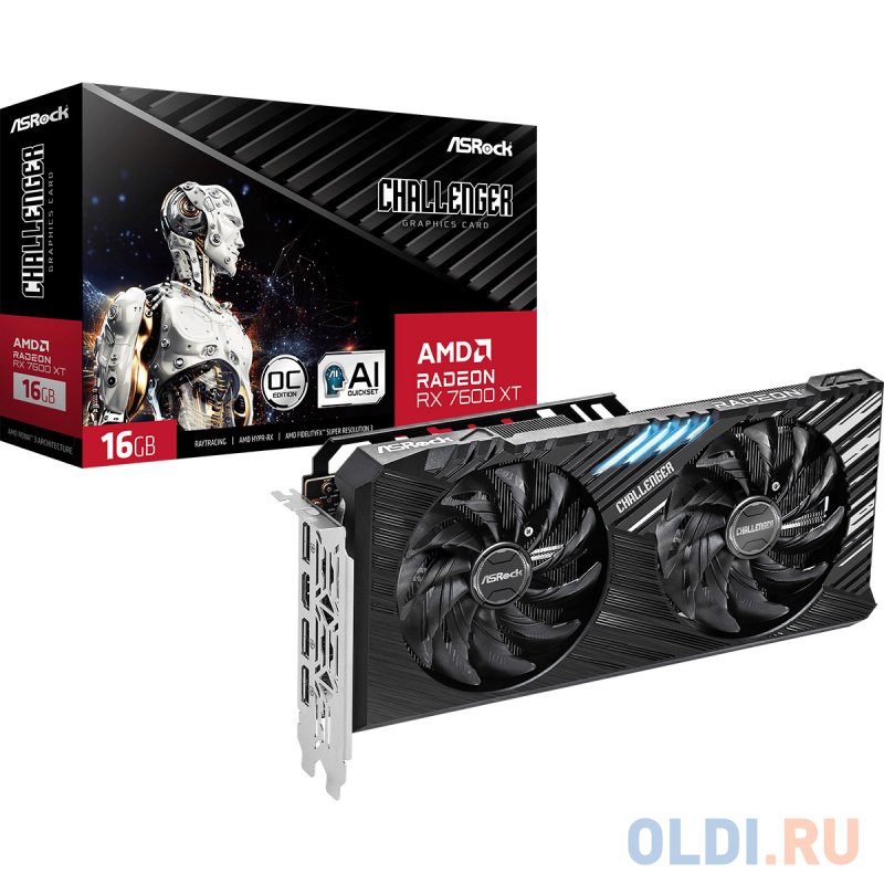 RX7600XT Challenger 16GB OC GDDR6 128-Bit HDMI DPx3 2FAN RTL