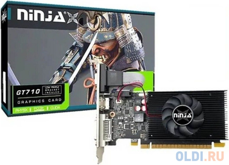 Видеокарта Ninja (Sinotex) GT710 4G DDR3 64BIT DVI HDMI VGA 1FAN RTL