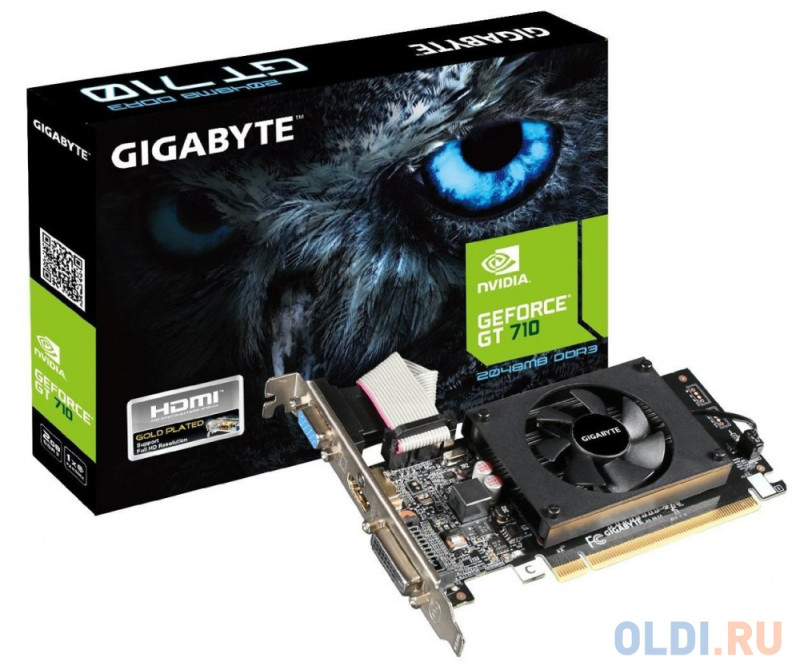 Видеокарта GigaByte GeForce GT 710 GV-N710D3-2GL 2048Mb