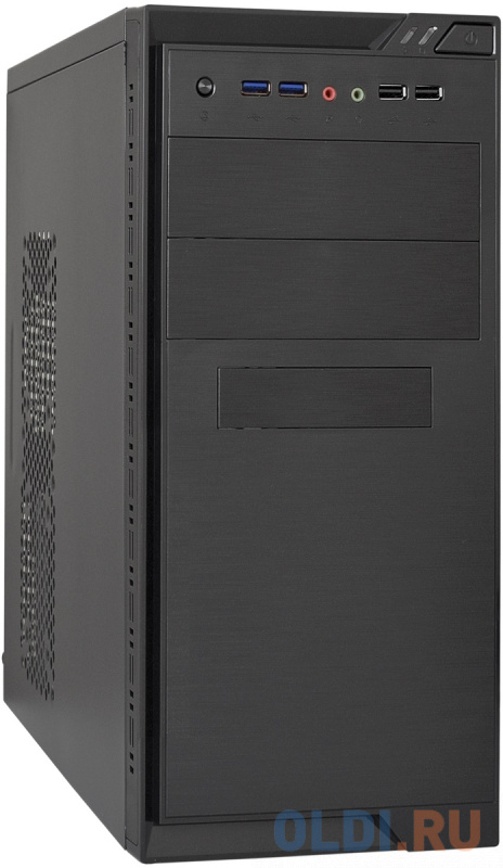 Exegate EX283238RUS Корпус Minitower ExeGate MA-372UX Black, mATX <UN500, 120mm> 2*USB+2*USB3.0, Audio