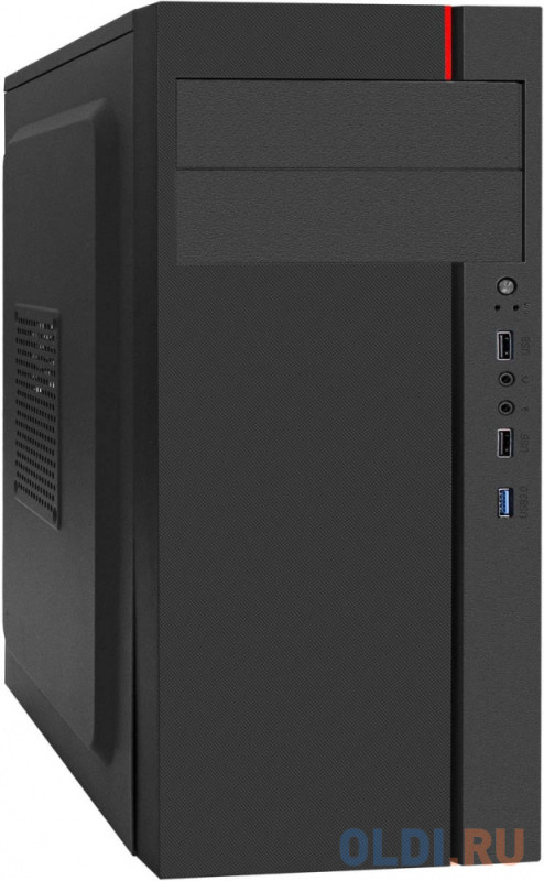 Exegate EX290187RUS Корпус Miditower ExeGate AA-440U-AA500 (ATX, AA500 8 см, 2*USB+1*USB3.0, аудио, черный)