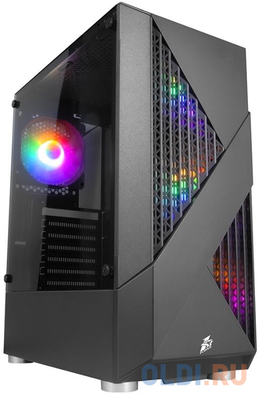 Корпус ATX 1stPlayer F3-A-BK-4F1 Без БП чёрный