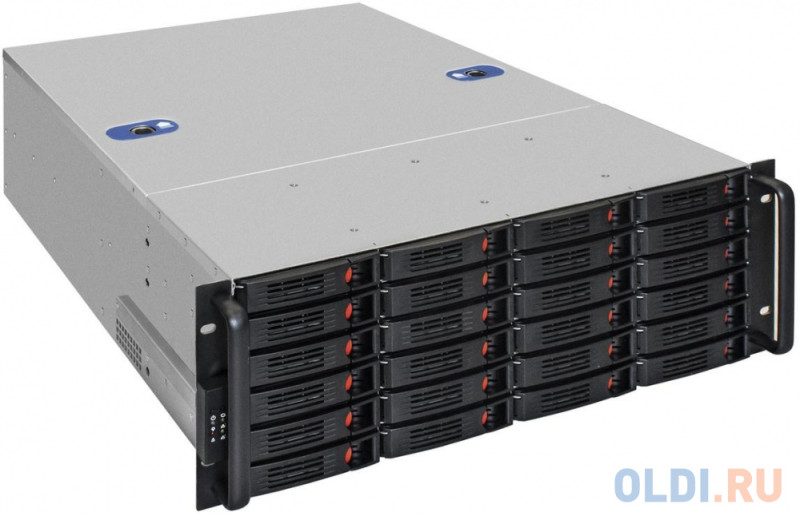 Серверный корпус ExeGate Pro 4U660-HS24 <RM 19", высота 4U, глубина 660, БП 1200RADS, 24xHotSwap, USB>