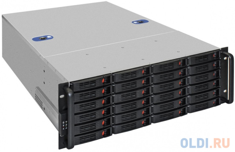 Серверный корпус ExeGate Pro 4U660-HS24 <RM 19", высота 4U, глубина 660, БП 900ADS, 24xHotSwap, USB>