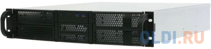 Procase RE204-D4H2-FE-65 Корпус 2U server case,4x5.25+2HDD,черный,без блока питания(2U,2U-redundant),глубина 650мм,EATX 12"x13", панель вент