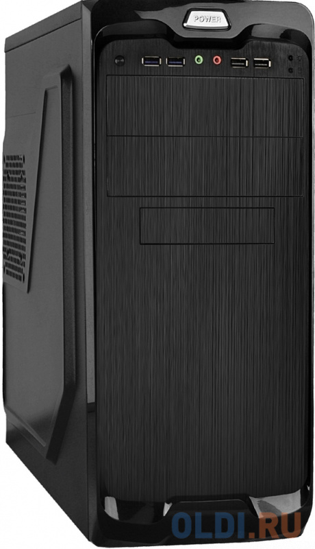 Корпус Miditower ExeGate UN-604-UN400 (ATX, БП UN400 с вент. 12см, 2*USB+2*USB3.0, аудио, черный)