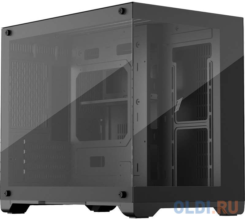 Корпус microATX 1stPlayer MEGAVIEW MV6-T Без БП чёрный