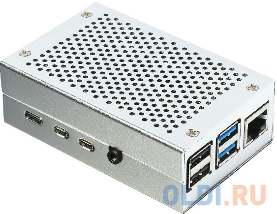 RA507   Корпус ACD  Silver Fine Heat Dispersion Aluminium Alloy Case for Raspberry Pi 4B