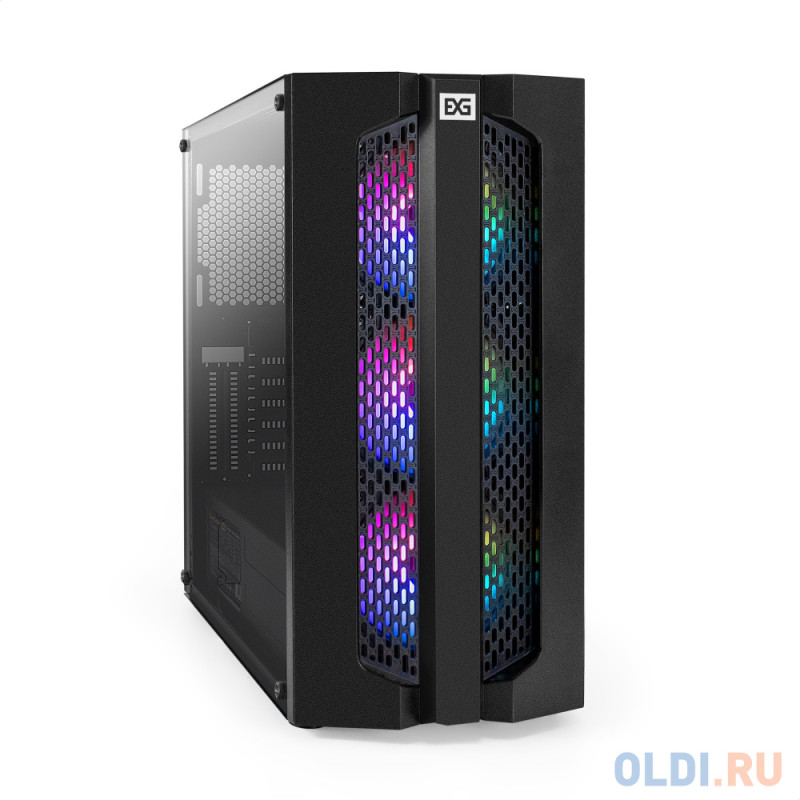 Корпус Miditower ExeGate EVO-9205-NPX600 (ATX, БП 600NPX с вент. 12 см, с окном, 1*USB+1*USB3.0, аудио, 3 вент. 12см с RGB подсветкой)