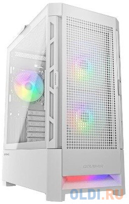 Cougar Airface RGB White, 2х140мм + 1x120mm ARGB Fan, ARGB Fan Hub, без БП, белый, ATX