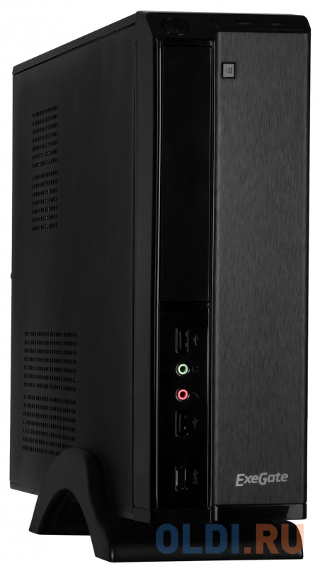 Exegate EX268692RUS Корпус MiniITX Exegate MI-207 Black, miniITX/mATX, <без БП>, 2*USB, Audio