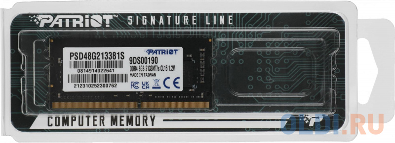 Оперативная память для ноутбука Patriot PSD48G213381S DIMM 8Gb DDR4 2133 MHz PSD48G213381S