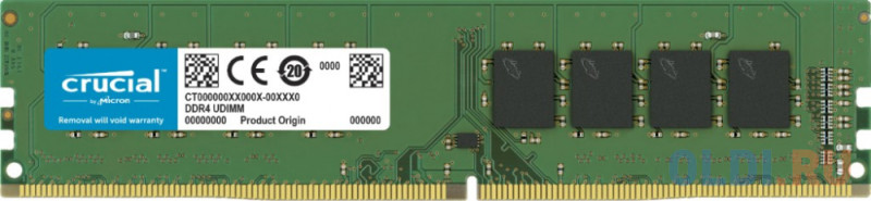 Оперативная память для компьютера Crucial CT8G4DFRA32A UDIMM 8Gb DDR4 3200 MHz CRUCIAL 8GB DDR4 3200MHz UDIMM