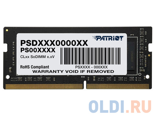 Оперативная память для ноутбука Patriot PSD416G32002S SO-DIMM 16Gb DDR4 3200MHz