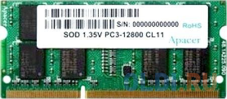 Оперативная память для ноутбука Apacer DV.04G2K.KAM SO-DIMM 4Gb DDR3 1600MHz