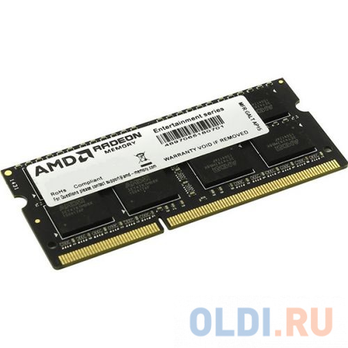 Оперативная память для ноутбука AMD R5 Entertainment Series Black SO-DIMM 8Gb DDR3L 1600MHz R538G1601S2SL-UO