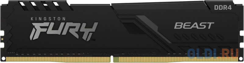 Оперативная память для компьютера Kingston Fury Beast Black DIMM 8Gb DDR4 3733 MHz KF437C19BB/8
