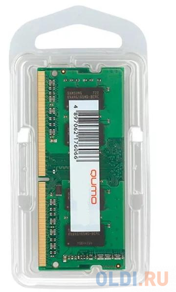 Оперативная память для ноутбука QUMO QUM4S-8G3200P22 SO-DIMM 8Gb DDR4 3200 MHz QUM4S-8G3200P22
