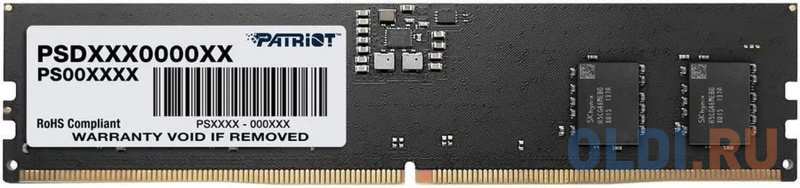 Оперативная память для компьютера Patriot Signature DIMM 16Gb DDR5 5200 MHz PSD516G520081 PSD516G520081