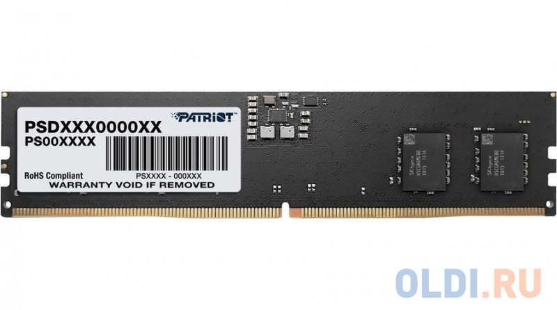 Оперативная память для компьютера Patriot Signature DIMM 8Gb DDR5 5200 MHz PSD58G520041