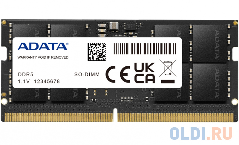 Оперативная память для ноутбука ADATA AD5S480016G-S SO-DIMM 16Gb DDR5 4800 MHz AD5S480016G-S