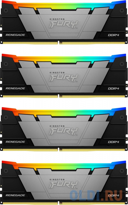 Оперативная память для компьютера Kingston Fury Renegade RGB DIMM 32Gb DDR4 3600 MHz KF436C16RB2AK4/32