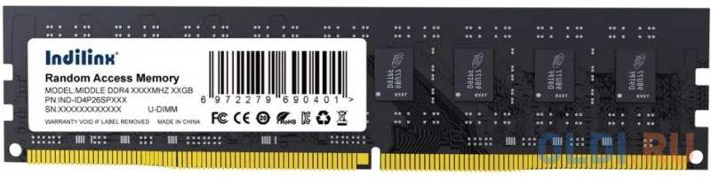 Оперативная память для компьютера Indillinx IND-ID4P32SP08X DIMM 8Gb DDR4 3200 MHz IND-ID4P32SP08X