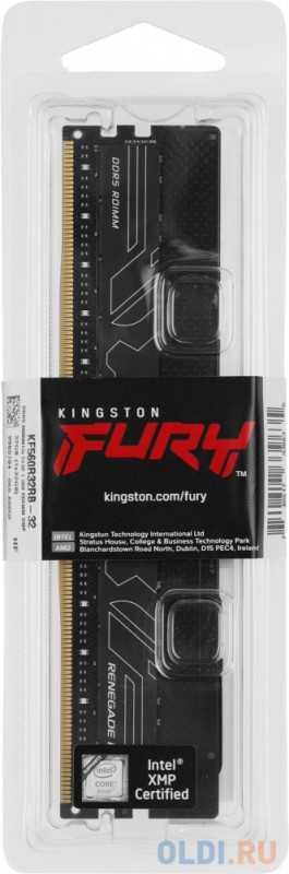 Модуль памяти Kingston 32GB DDR5 6000 FURY Renegade Pro RDIMM Black XMP ECC Registered DIMM (Single Module) 1RX4 32-38-38 1.35V 288-pin 16Gbit