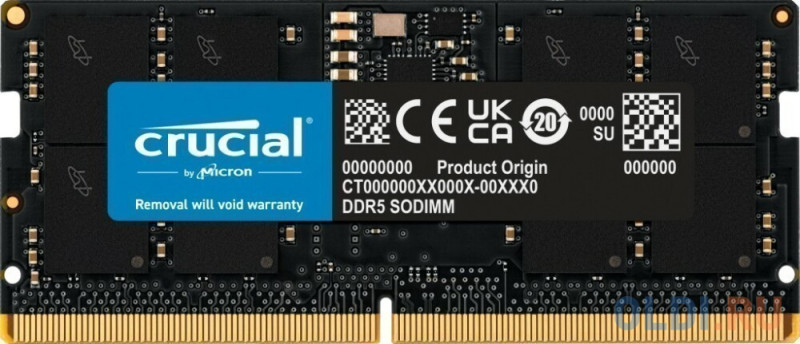 Оперативная память для ноутбука Crucial CT16G56C46S5 SO-DIMM 16Gb DDR5 5600 MHz CT16G56C46S5