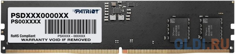 Оперативная память для компьютера Patriot Signature DIMM 8Gb DDR5 5200 MHz PSD58G520081