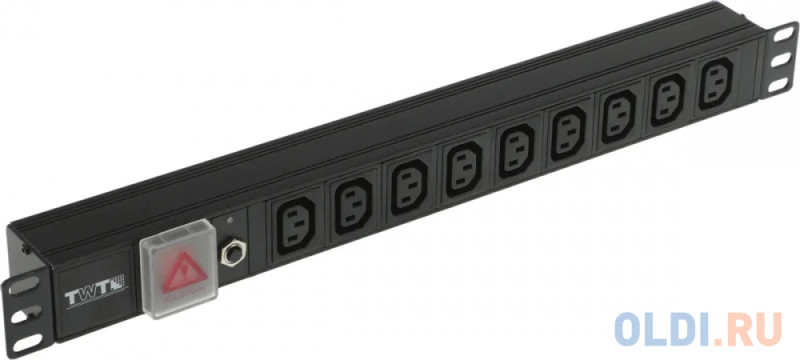 Блок розеток 19&quot; 9 шт. C13, 10A 250V, без шнура питания TWT-PDU19-10A9C3