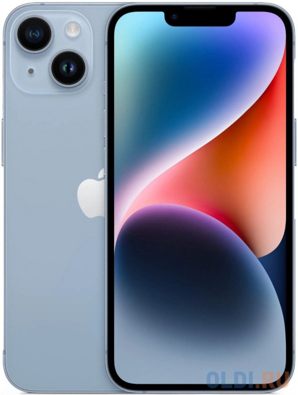 Смартфон Apple iPhone 14 A2882 128Gb 6Gb голубой 3G 4G 6.1" OLED 1170x2532 iOS 16 12Mpix 802.11 a/b/