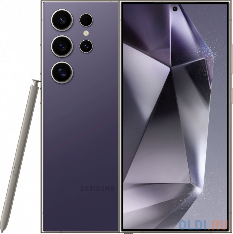 Смартфон Samsung SM-S928B Galaxy S24 Ultra 5G 512Gb 12Gb фиолетовый титан моноблок 3G 4G 2Sim 6.8" 1440x3120 Android 14 200Mpix 802.11 a/b/g/n/ac