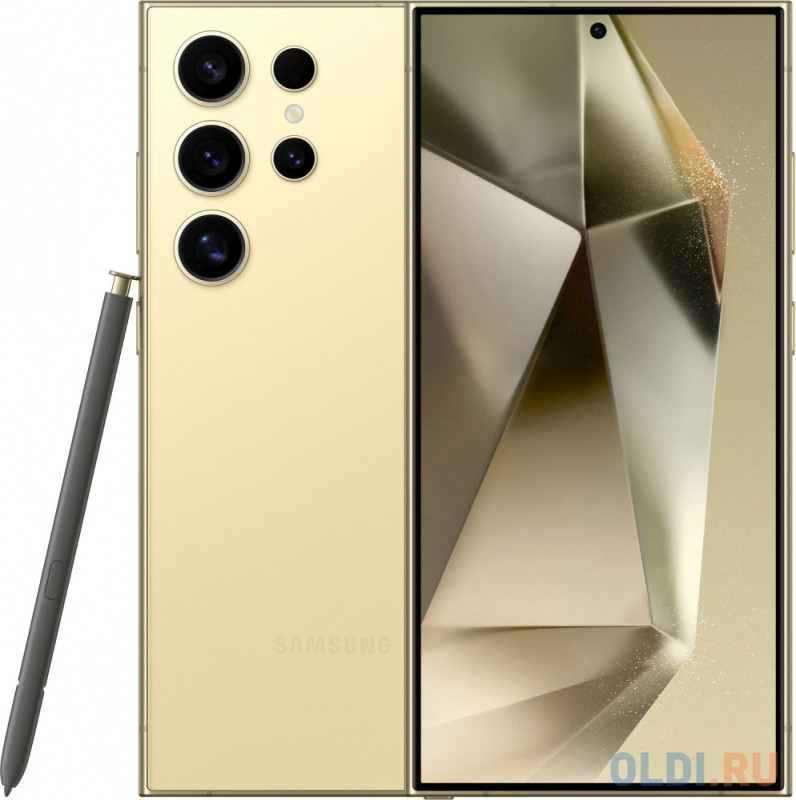 Смартфон Samsung SM-S928B Galaxy S24 Ultra 5G 256Gb 12Gb желтый титан моноблок 3G 4G 2Sim 6.8" 1440x3120 Android 14 200Mpix 802.11 a/b/g/n/ac/ax/