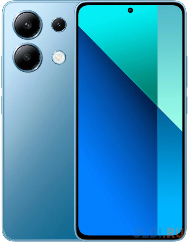 Redmi Note 13 Ice Blue (23124RA7EO), 16,9 cm (6.67") 20:9 2400 x 1080, 4 x 2.8 ГГц + 4 x 1.9 ГГц, 8 Core, 8 GB, 128 GB, 108 МП+ 8 МП + 2 МП/16Mpi