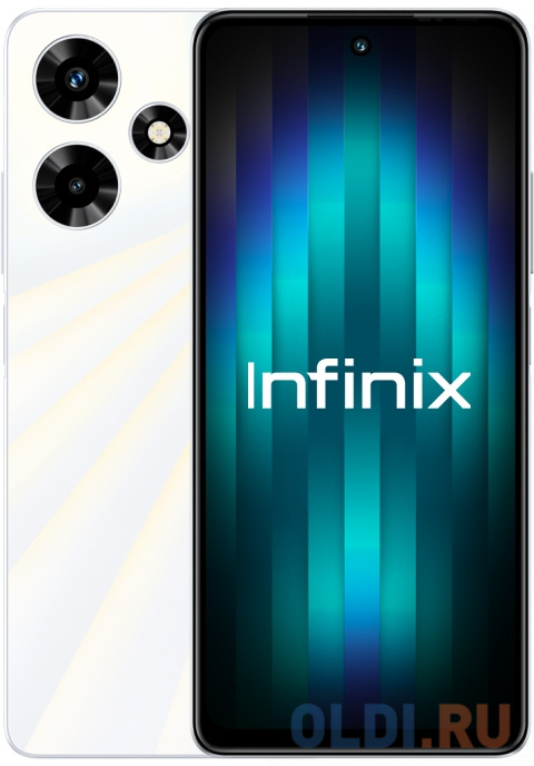 Смартфон Infinix X6831 Hot 30 128Gb 8Gb белый моноблок 3G 4G 2Sim 6.78" 1080x2460 Android 13 50Mpix 802.11 a/b/g/n/ac NFC GPS GSM900/1800 GSM1900