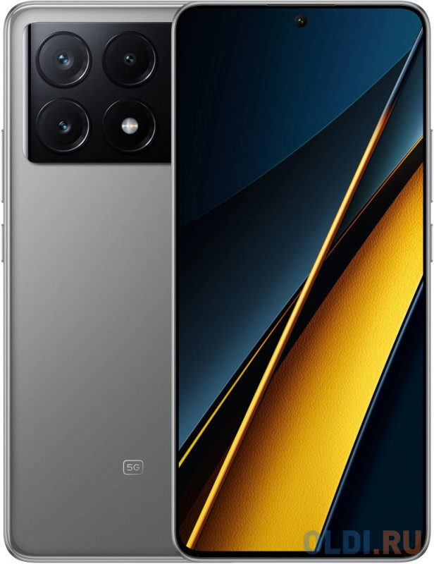 POCO X6 Pro 5G Grey (2311DRK48G), 16,9 cm (6.67") 20:9 2712 x 1220, 1x3.35 ГГц Cortex-A715 + 3x3.2 ГГц Cortex-A715 + 4x2.2 ГГц Cortex-A510, 8 Cor